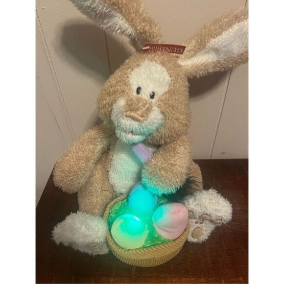 Vintage 17" Gund Just A Bunny Animated Singing Light Up Easter Rabbit "what a wo - Picture 2 of 11